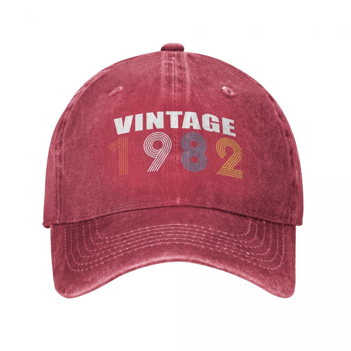 

Винтажная бейсболка Snapback, солнцезащитные шляпы, винтажная 1982 года, черный фон, летняя осенняя кепка, 39 лет, джинсовая кепка, хип-хоп One Size