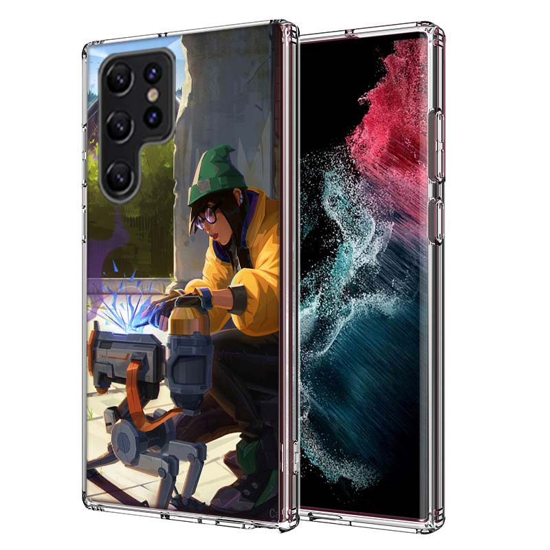 Valorant Killjoy Capa Phone Case For Samsung S26 Ultra S25 Edge Galaxy S23 S21 S20 S24 FE S22 S10 Plus Cover Clear TPU Shell Coq