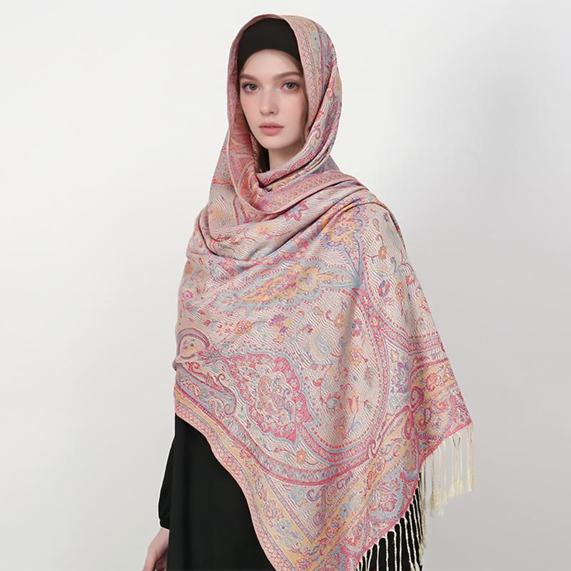 Luxury Brand Winter Cashmere Pashmina Shawl Lady Wrap Warm Autumn Scarves Design Print Female Foulard Cotton Stoles Scarf