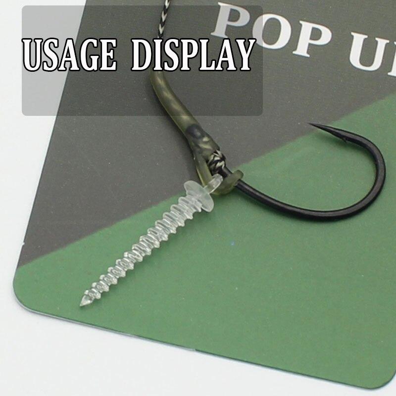 20PCS Pop Up Boilie Screw Peg s otočným krúžkom D-Rig Chod Rig Terminál Náčinie Držiak návnady Skrutka Kaprárske príslušenstvo