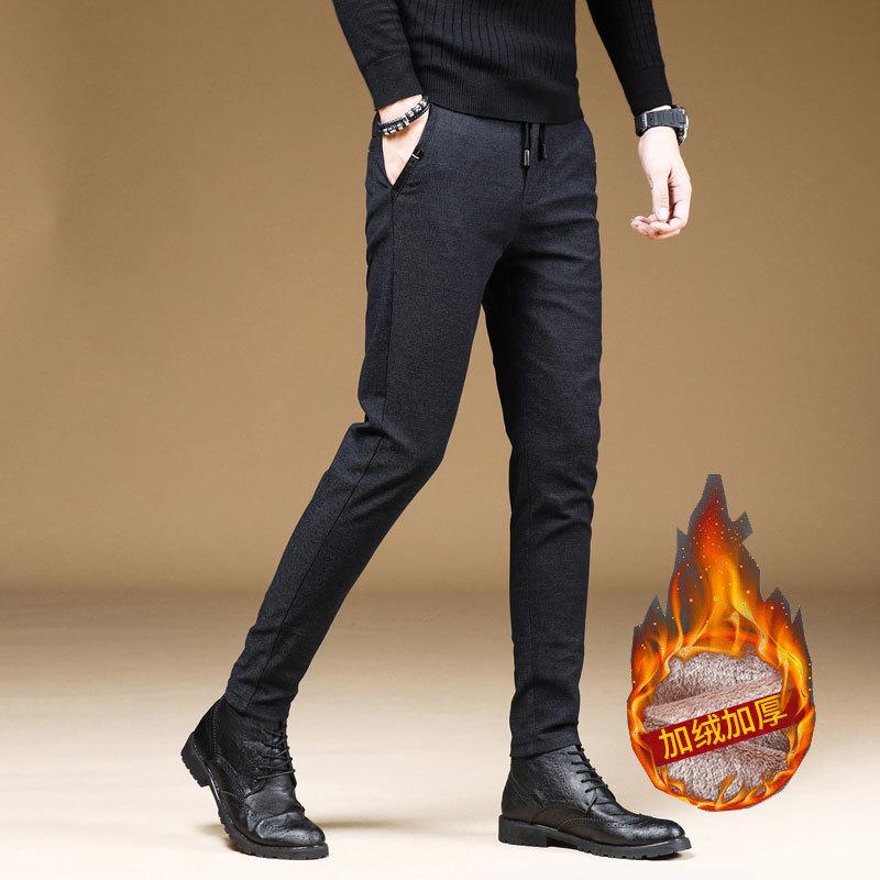 

Men s Slim Fit Elastic Pants - Trendy Solid Color Casual Trousers for Spring and Autumn 32 (2 Feet 5) 140 Jin