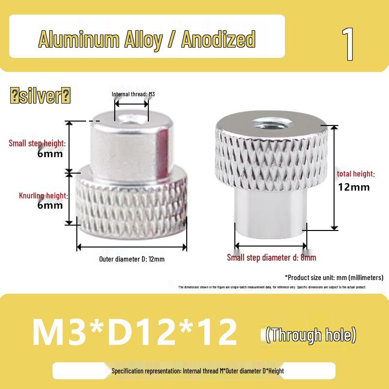 National Standard Aluminum Knurled Hand-Twist Nut M3-M10
