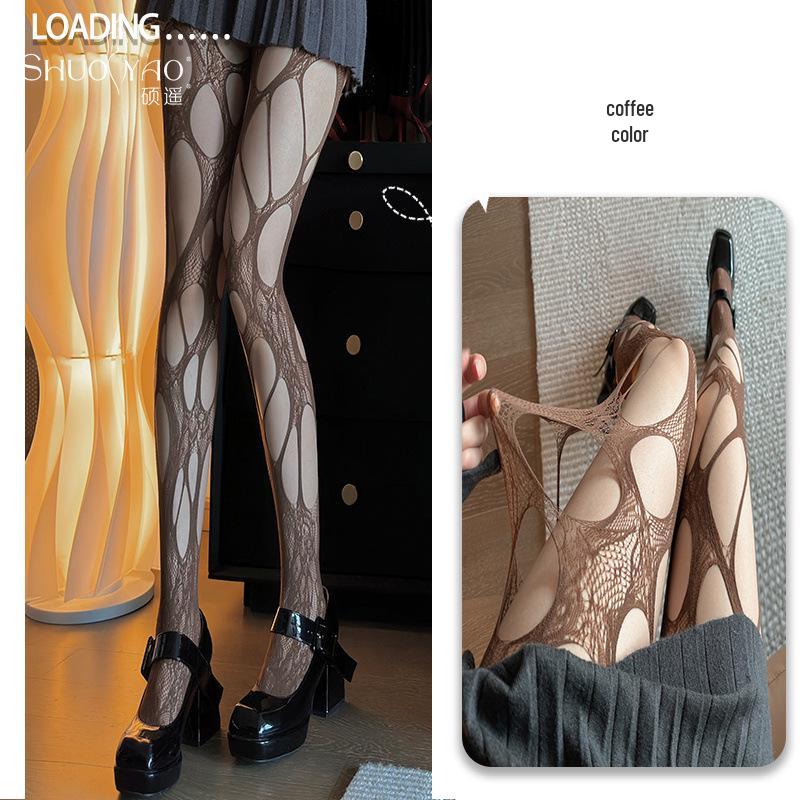 Shuo Yao Ripped Fishnet Pantyhose - Sexy Tearable Stockings A237