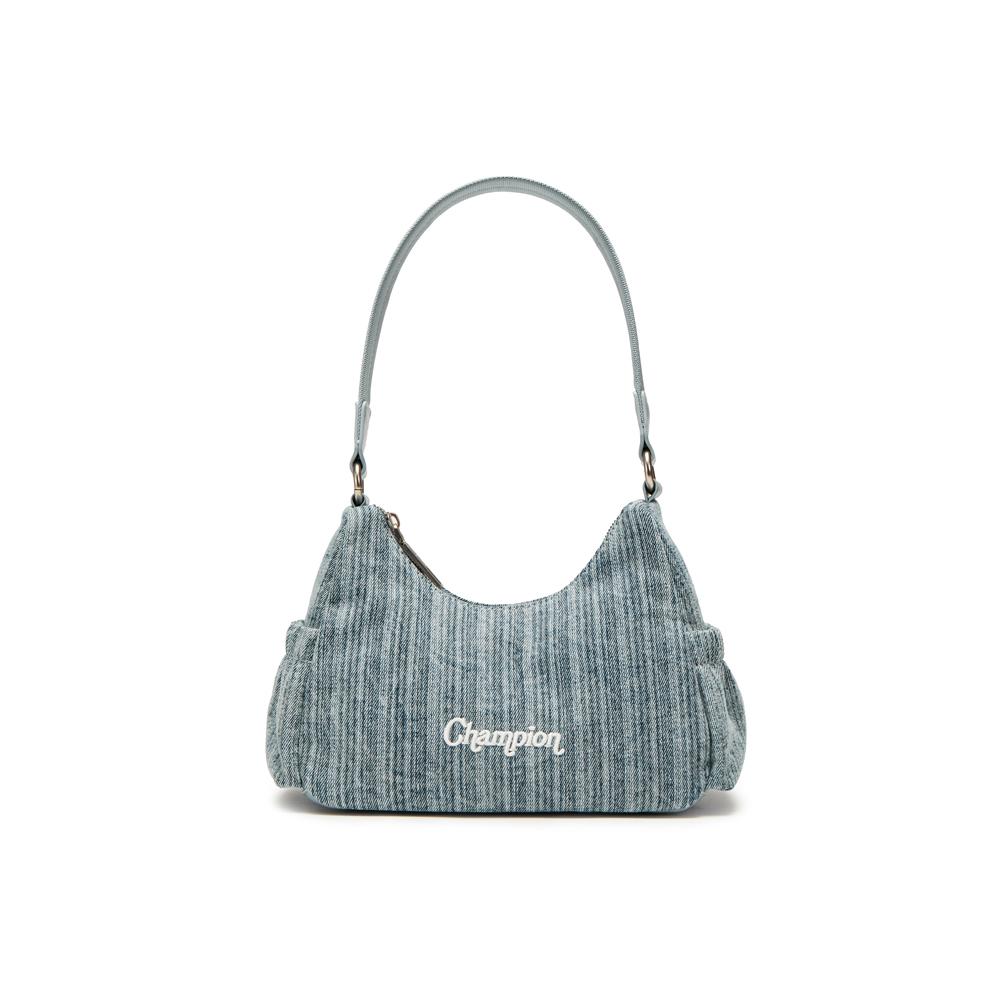Champion Shoulder Bag With 2 Pockets Unisex Shoulder Bag Light-Blue-Denim Champion-Black Vintage-Plaid U6AACPU49 Light Blue Denim