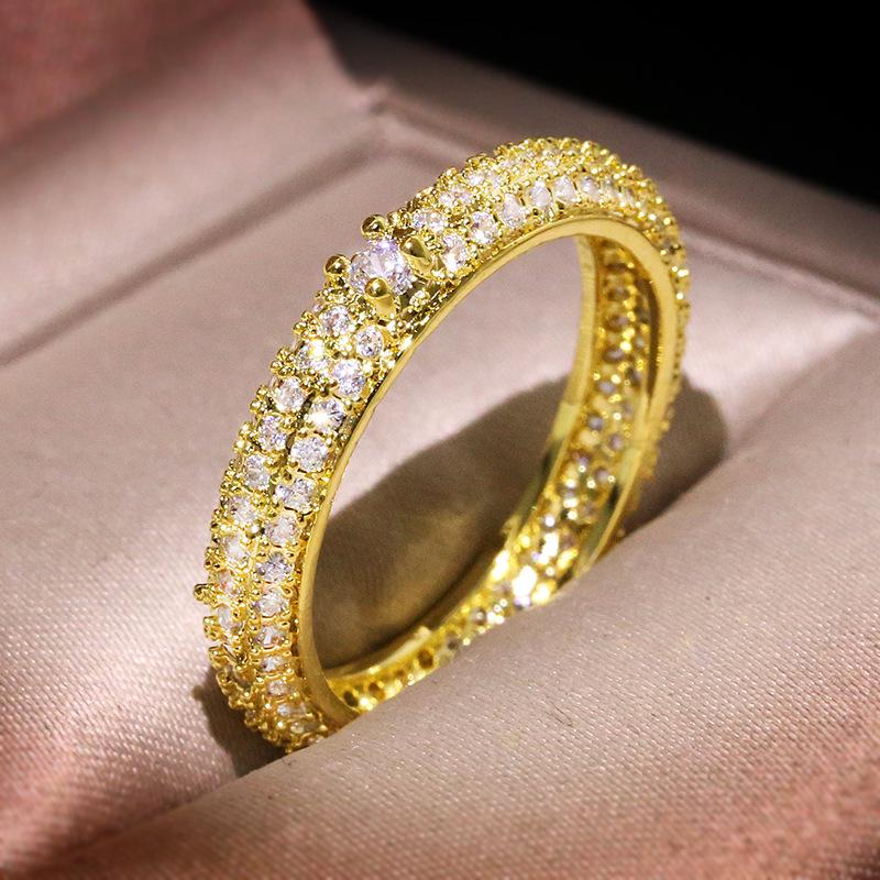 

Высококачественное классическое геометрическое кольцо с цирконами AAA для женщин, свадебное, для помолвки, ювелирный подарок 6