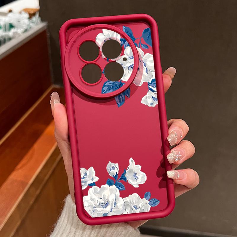 White Gardenia Floral Pattern Case For OnePlus 15 13 13T 12 Shockproof Bumper Soft Silicone Cover For Oneplus Nord 5 13R 12R 11R 5G