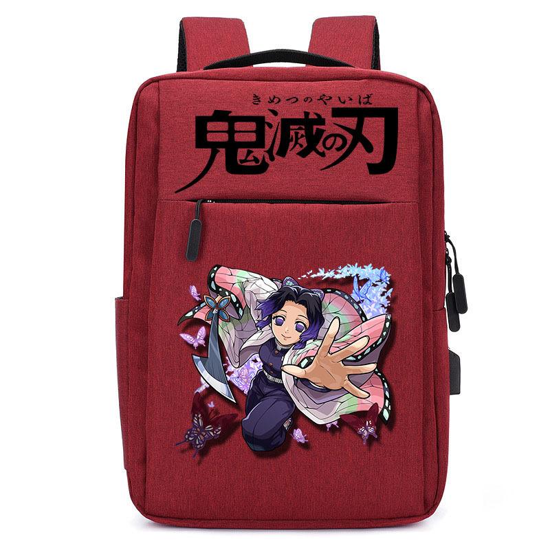 Japan Cartoon Comics Demon Slayer USB Charging Backpack Large Capacity Student Casual Backpack 0004