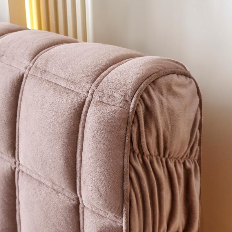Luxury All-inclusive Velvet Bed Back Protector Cover Thicken Quilted Headboard Cover Super Soft Plush Quilting Bed Head Cover