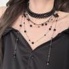 Lekki Luksus Retro Perła Wielowarstwowy Naszyjnik z Długimi Frędzlami do Noszenia w Stosie Damski Trendowy Design Wysokiej Klasy Sens Łańcuszek na Obojczyk