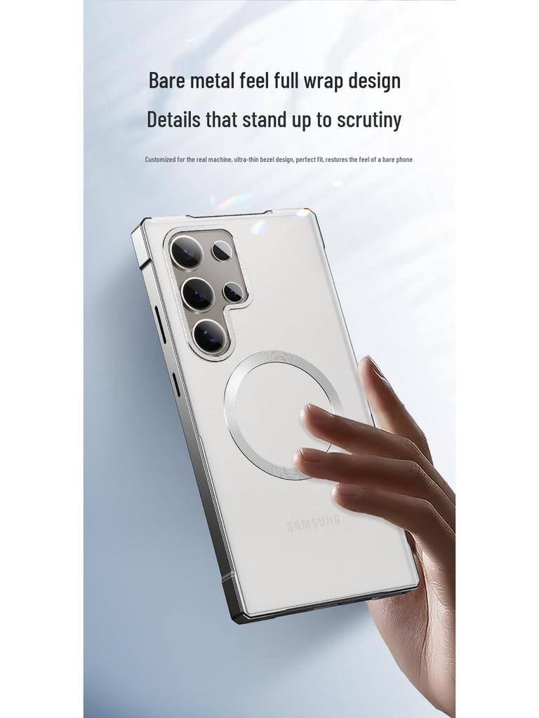 Funda Samsung Galaxy S26 Ultra con Marco Metálico Magnético y Protector de Lente