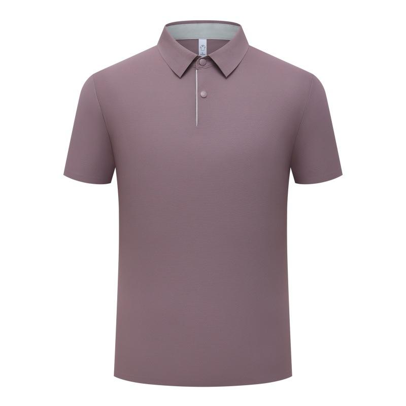 High Elastic Dipper Lapel Short-Sleeved T-Shirt Men'S Summer New Brocade Ammonia Skin-Friendly Ice Silk Polo Shirt