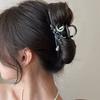 Pinza de Metal para el Pelo Flor de Luna Y2K Pinzas de Cangrejo Pinzas para el Pelo Pasadores de Perlas Pinza Coreana para Cola de Caballo Accesorios para el Cabello para Mujeres Niñas
