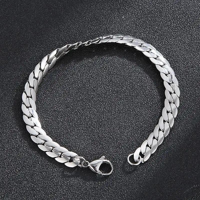 Snake Bone Chain Men's Bracelet Simple Couple Bracelet Trend Simple Bracelet Hand Jewelry