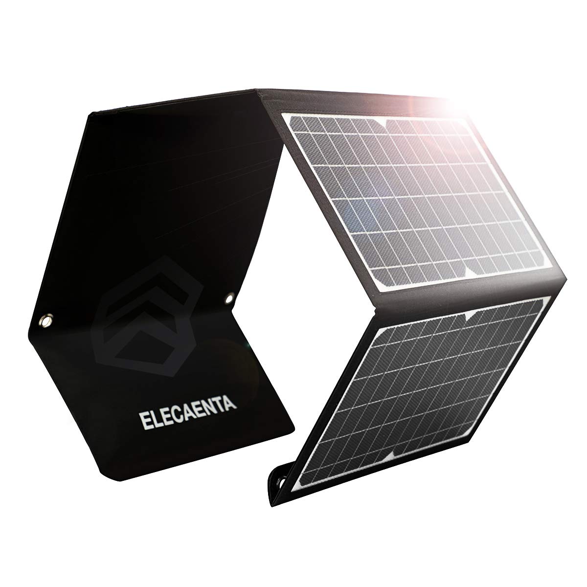 

Сонячна панель ELECAENTA 30 Вт із 3 USB-портами для швидкої зарядки та зворотного струму, легка, покриття ETFE для використання на відкритому повітрі, сумісна з портами iPhone та Android, зарядка PD18W/QC3.0,