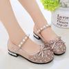 Childrens Shoes Pearl Rhinestones Shining Spring Kids Princess Shoes Baby Girls Shoes for Party and Wedding Shoes Size