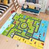 Playful City Traffic Route Carpet Interactive Rug Living Room Bedroom Rug Kid Playmat Parent-child Activity Rug Christmas Gifts