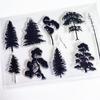 Tree Seedlings Transparent Clear Stamps Silicone Seals Roller Stamp for DIY Scrapbooking Photo Album