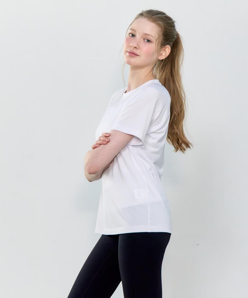 Basic House Women'S Cool Breeze Raglan Round Short Sleeve T-Shirt White Lzts3223 (Type A)