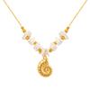 Fashion Jewelry Stainless Steel White Shell Square Conch Gold Necklace Ladies Accessories