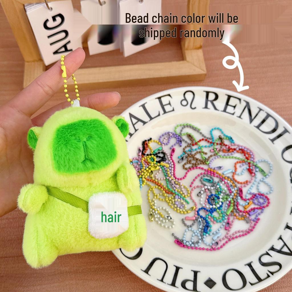 Capybara Plush Keychain Pendant - Cute Cartoon Bag Charm for Couples