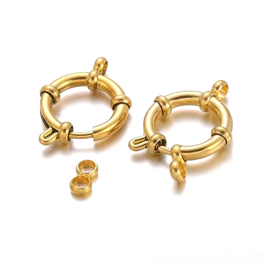Pack of 10 Stainless Steel Necklace Clasp with Spring Hook Secure and Convenient Connector for Customizable Necklaces