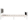Bed Frame Light Grey 100 x 200 cm Solid Pine Wood