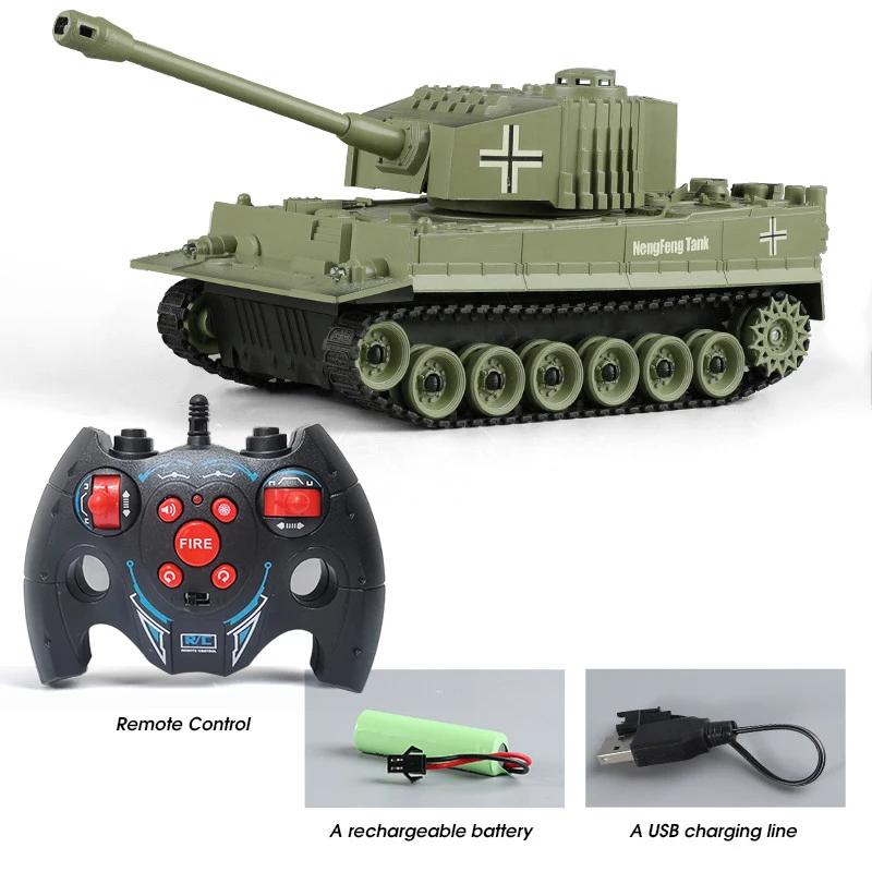 Non-Toxic Rc Military Tank War Battle United States M1 Leopard 2 Remote Control Toy Car Tank Model Electric Toys For Children 2.4G Children