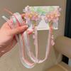 1 Pair Ancient Chinese Hanfu Girl'S Tassel Hair Clip Princess Style Flowing Silk Hairpin Adorable Headwear For Little Girls