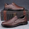 Fashion Genuine Leather Men Boat Shoes Breathable Male Business Loafers Classic Slip on Flats Casual Footwear New Antiskid Driving Shoes