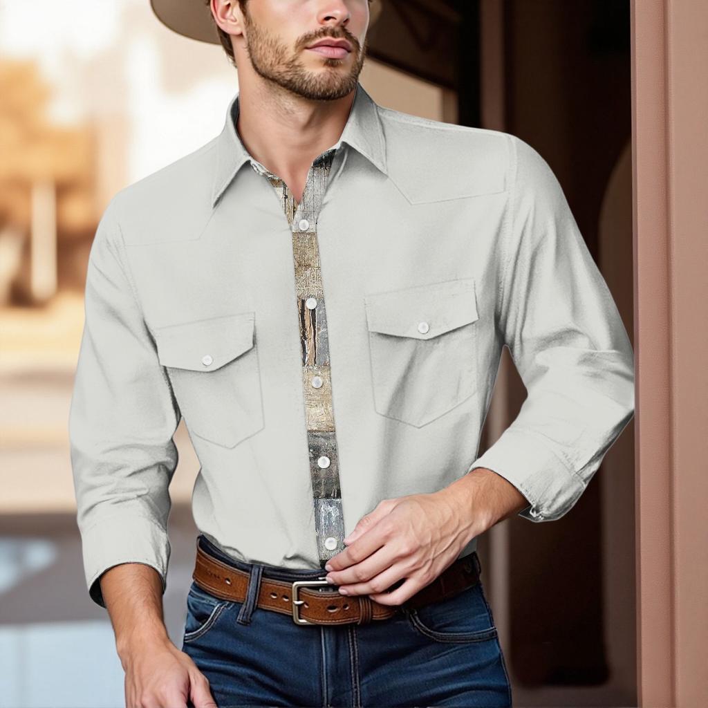 Men'S Fashionable Lapel And Shoulder Length Short Sleeved Casual Top