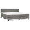 VidaXL Lit à sommier tapissier avec matelas Gris foncé 180x200cm Tissu - Modèle 3126342