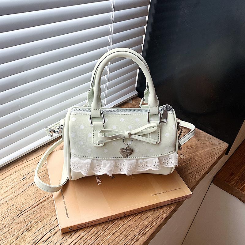 Borsa a Mano Moda Borsa Cuscino Semplice Boston Pois Borsa a Spalla Borsa Casual