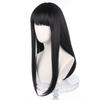 Anime Mitaka Asa Schwarze Lange Gerade Perücke Cosplay Chainsaw Man Damen Kostüm Hitzebeständige Haarperücke für Party Halloween