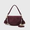 Fashion Suede Saddle Bag Half Moon Hobos Women Handbags and Purses Luxury Designer Bags for Women Shoulder Crossbody Bag