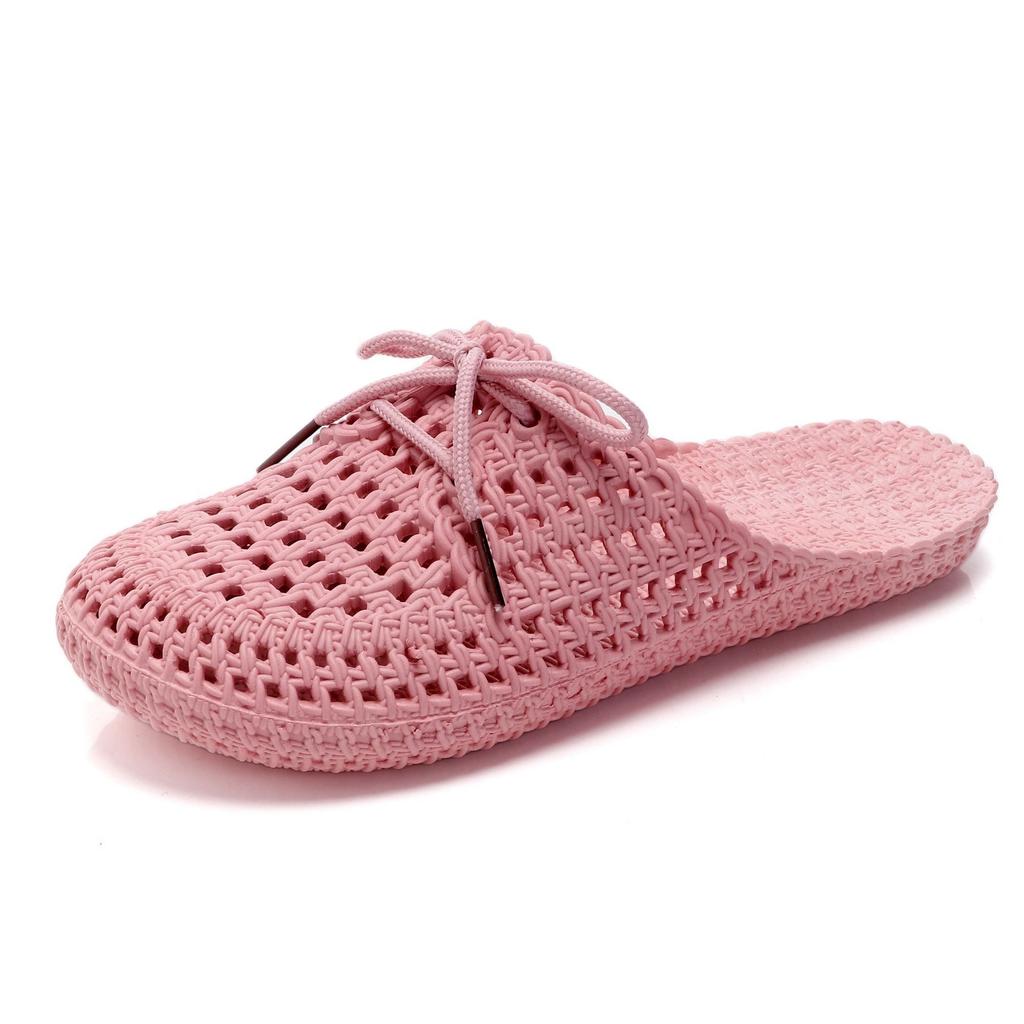 Baotou cool slippers women's non-slip casual beach slippers youth summer flat heel plastic hole home soft-soled shoes women