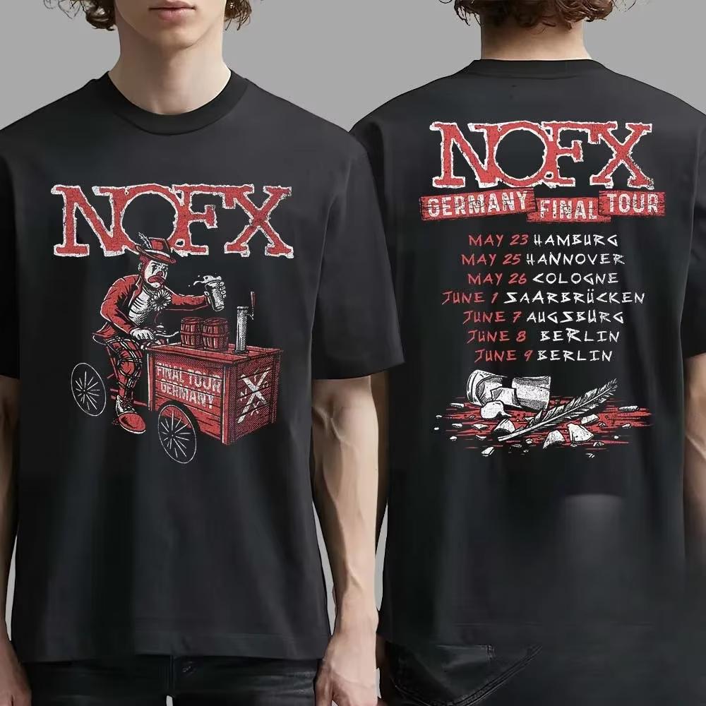 Herren Damen Fans Essentials Kurzarm Tops Modemarke Sommer Lässig Tägliches T-Shirt NOFX Rockband Grafik Baumwoll T-Shirt Unisex