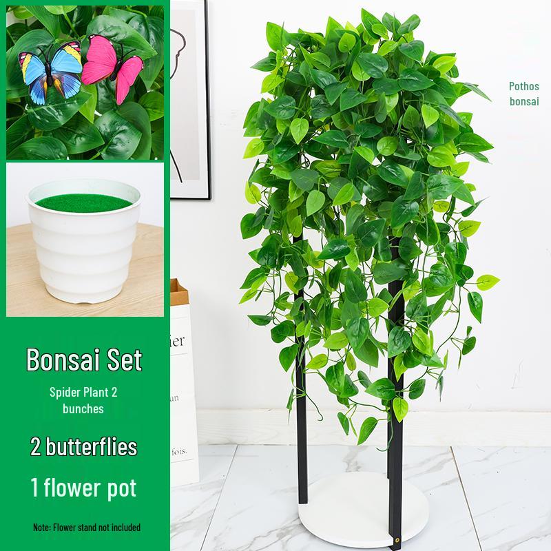 Potted Artificial Pothos Hanging Vine Greenery for Indoor Decoration