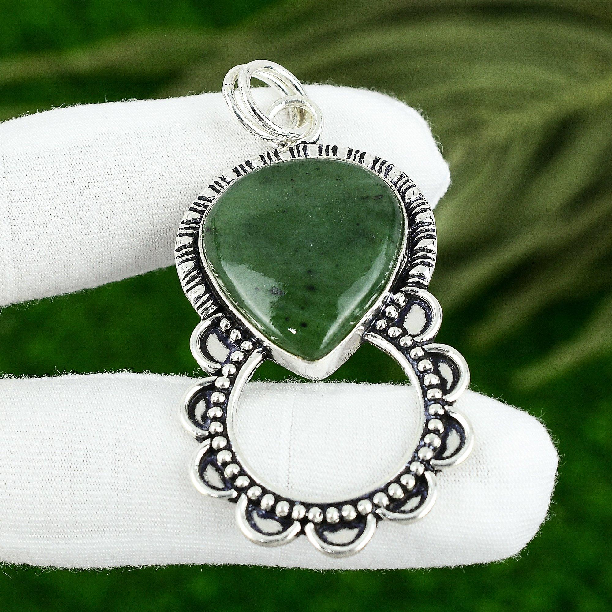 

925 Silver Natural Vasonite Trendy Bezel Unique Anniversary Engagement Pendant