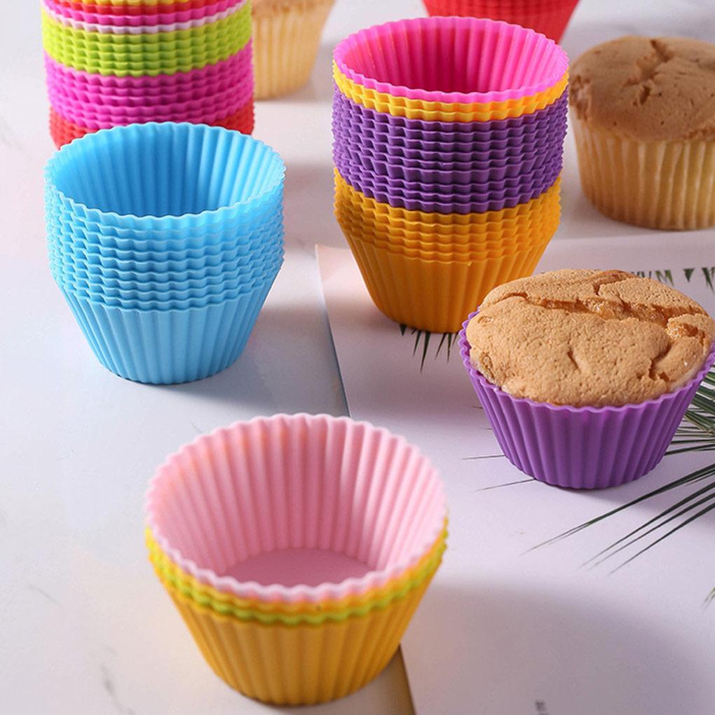 Nonstick Muffin Mold Silicone Biscuit Cake Pastry Cupcake Liner Cup Candy Mould Molds Baking for Bakery Restaurant