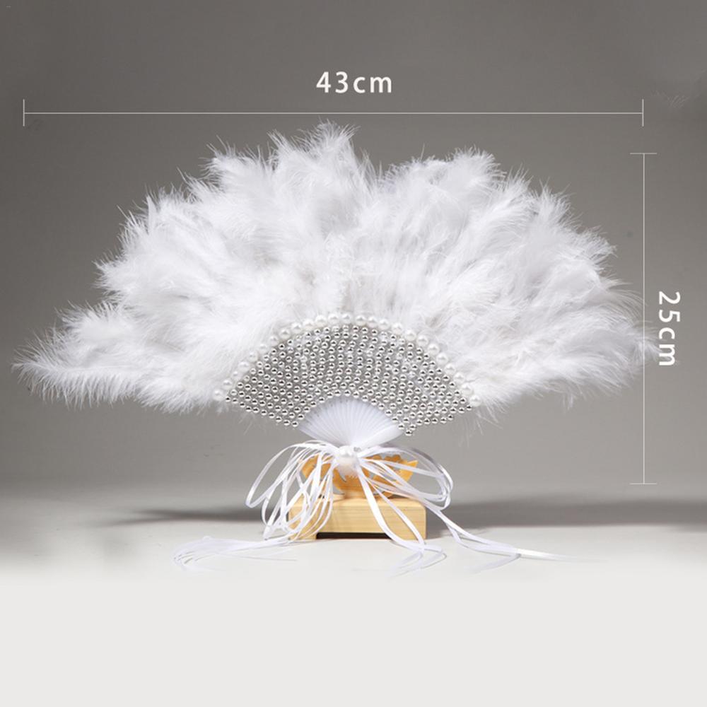 Hand Fans Folding Fan Hand Portable Favor Gift Party Fans Wedding Feather Fan Performance Dj Bar Club Room Party Decoration