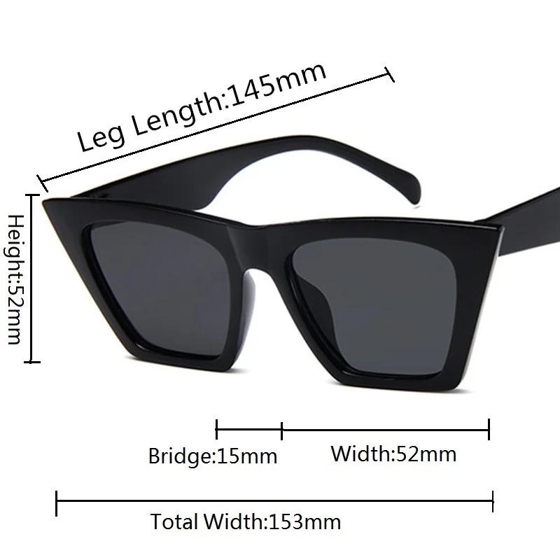 Damskie nowe okulary przeciwsłoneczne kocie oczy unisex Retro kwadratowa ramka ponadgabarytowe okulary okulary UV400 odcienie okulary podróżna ochrona oczu