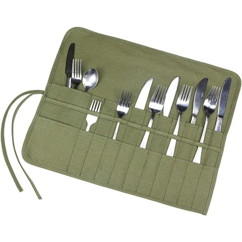 22 Slots Paint Brush Storage Holder for Acrylic Oil Watercolor Gouache Artist MultifunctionPaint Brush Roll Up Canvas Pouch Bag