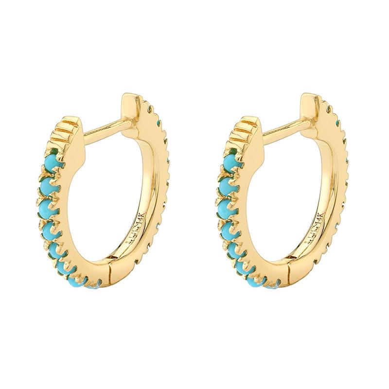 Cross-Border Elegant Women's Zircon Ear Cuffs and Hoops