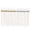 100Pcs Disposable Bamboo Forks Fruit Sticks Cocktail Picks Party Tableware