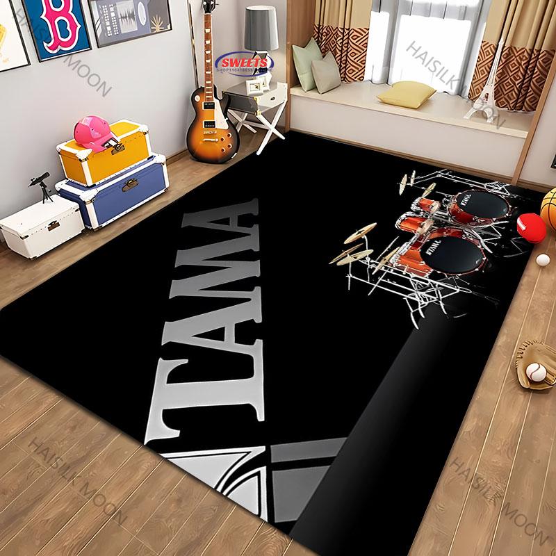Mehrere Größen TT-TAMA Trommel Bedruckter Teppich Neuerscheinung! Teppich für Wohnzimmer Schlafzimmer, Büroflächen, Strapazierfähige Maschinenwaschbare Matte
