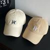Retro Simple and Versatile Letter M Embroidered Baseball Cap for Men and Women, Sunshade Big Head Circumference Showing Face Small Fashion Cap