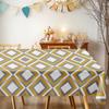 Geometric Pattern Rectangle Table Cloth for Table Decor Holiday Party Waterproof Reusable Tablecloth for Table Indoor Outdoor