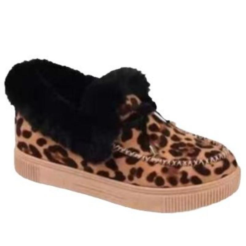 Europe Beautiful Women Wish Amazon Winter New Round Head Piled Thickened Warm Cotton Shoes Platform Snow Boots