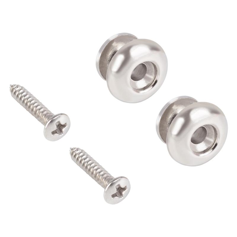 2pcs Stylish Silver Bell Shape Strap Buttons Skidproof Strap Lock Guitar Buckles Suitable for Various Skill Levels