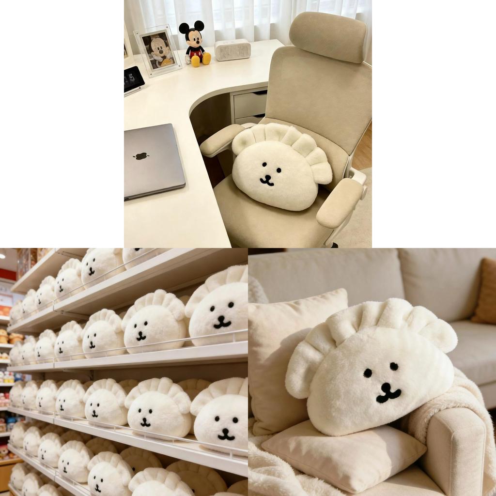 Selfdeprecating Bear Dumpling Plush Pillow For Girls Kids Gift Birthday Decor